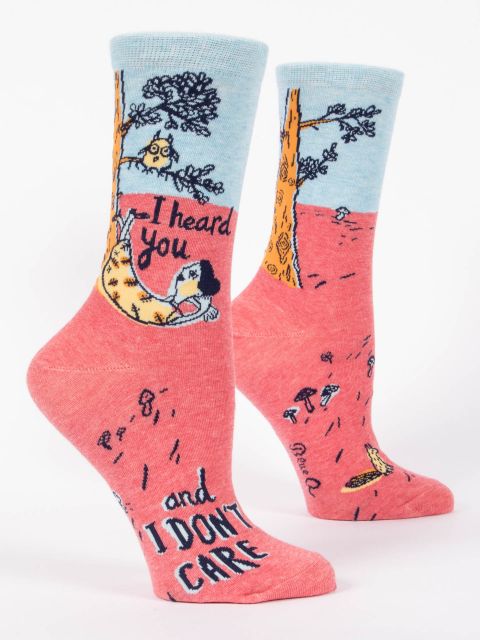 Image of I Heard You and I don't Care W-Crew Socks